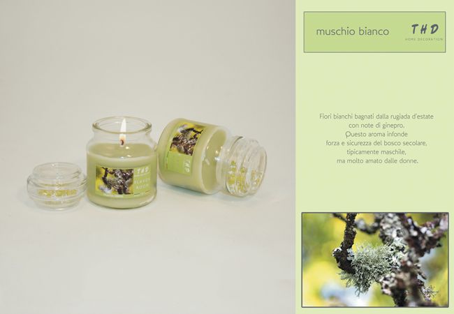 CANDELA PROFUMATA THD 140GR MUSCHIO BIANCO 12/48