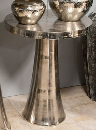 PRM TAVOLO RAW ROTONDO METAL D.60 H74 SILVER