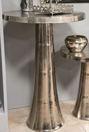 PRM TAVOLO RAW ROTONDO METAL D.78 H113 SILVER