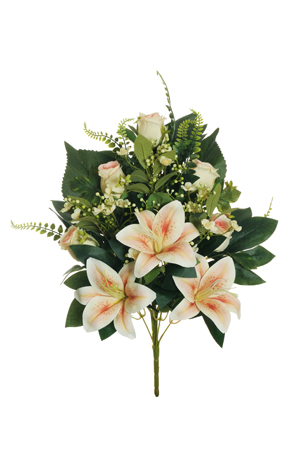 BUSH PARETE ROSE/LILIUM  CM 55 SALMONE 1/12