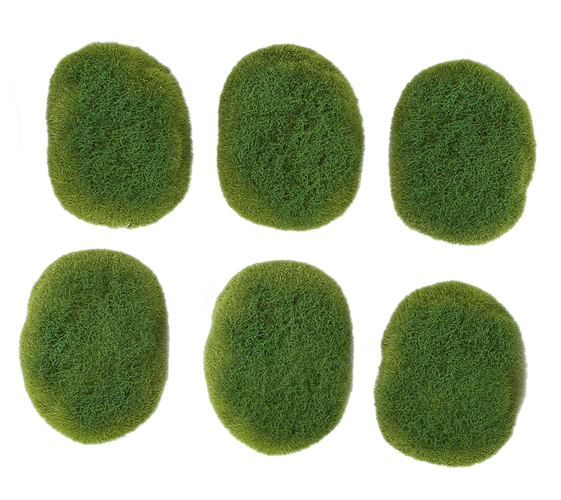 GRUPPI DI MUSCHIO ARTIFICIALE 6 ASS. 12/14 CM GREEN 1/72