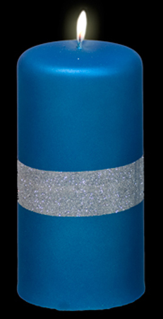 CANDELA MOCCOLO VELLUTO 8XH15 TURCHES C/FASCIA
