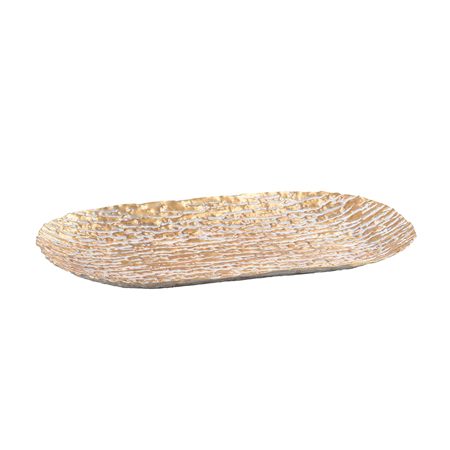 PIATTO OVALE METALLO DORATO 35X20,5 H2,5
